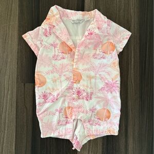 Janie and Jack Pink and Orange Tropical Bodysuit